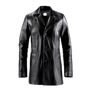 Leather Men Long Coat