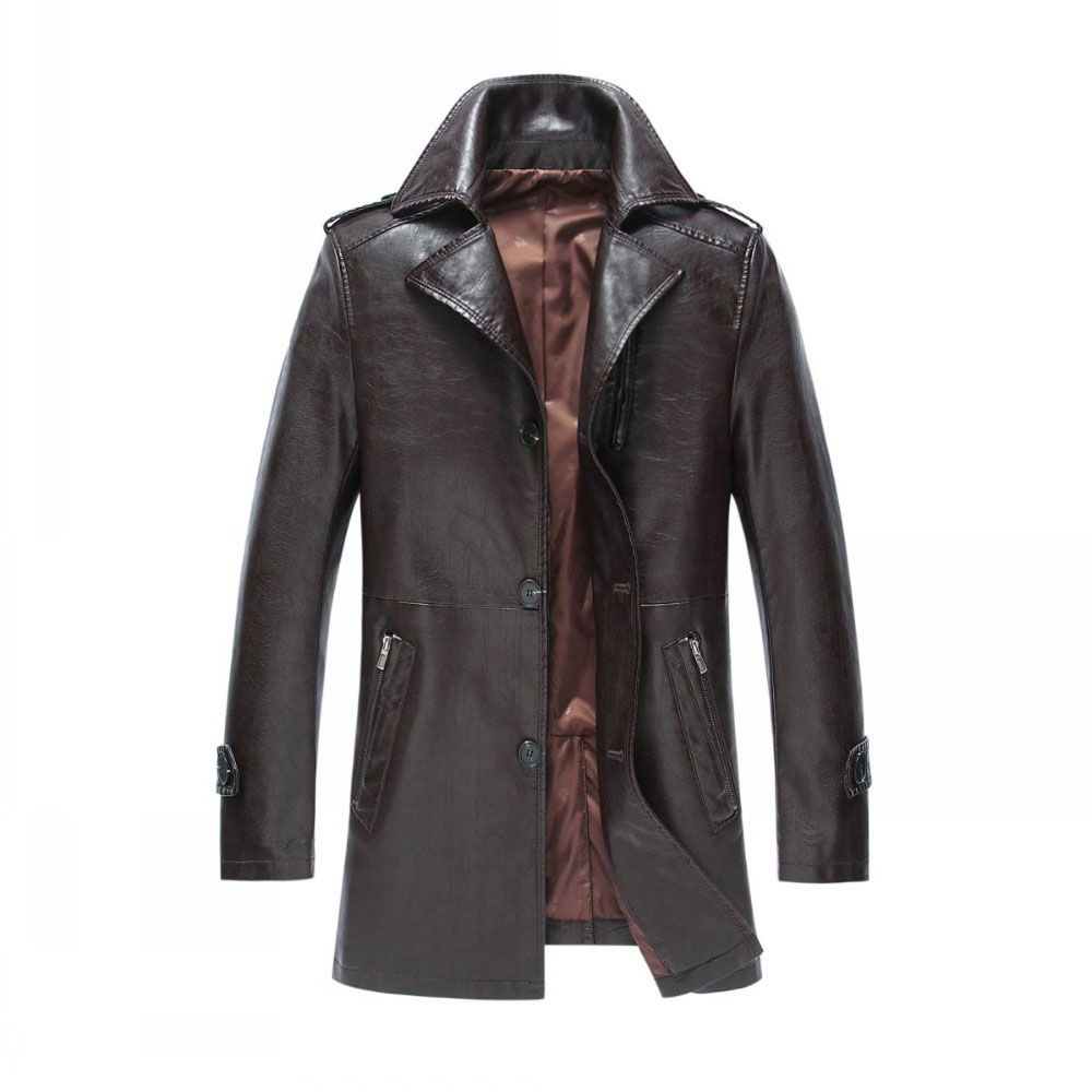Leather Men Long Coat 1 Leather Men Long Coat